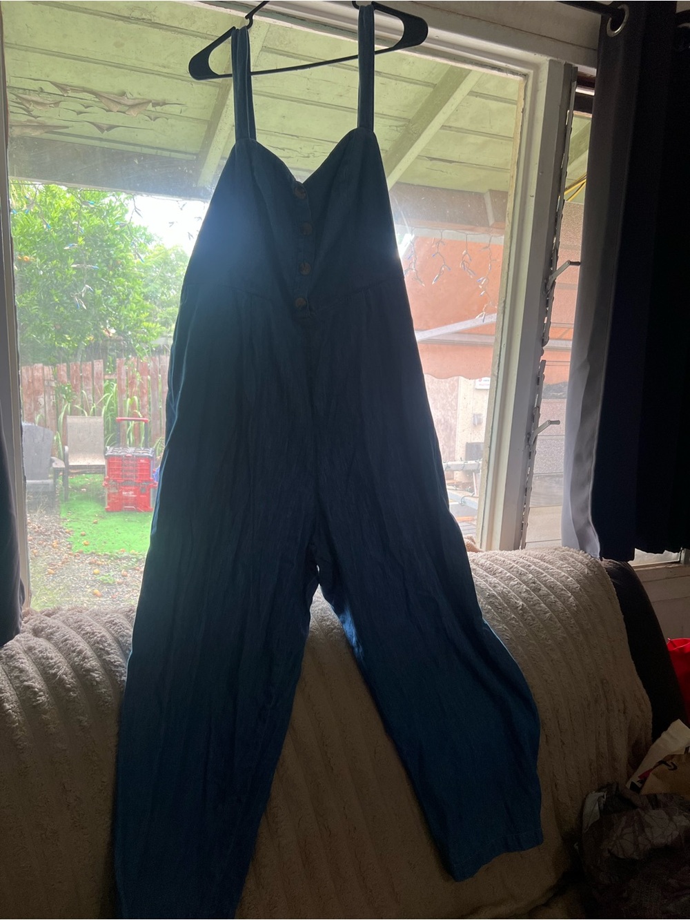 Old Navy Cotton Denim Wide-Leg Jumpsuit